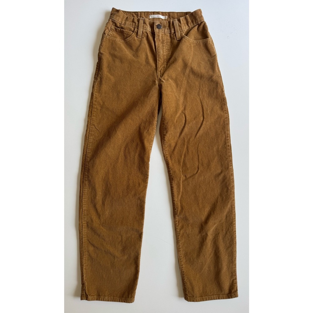 LEVIS 94' Baggy Corduroy Pants Womens 25x31 Brown‎ Relaxed Wide Leg Mid-Rise